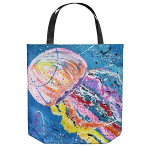 Unique Shoulder Bag Tote Bags | Shay Livenspargar - Stinger | Jellyfish colorul
