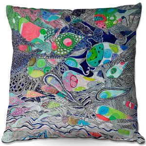 Throw Pillows Decorative Artistic | Sonia Begley - Coral Reef 2 | Colorful Abstract