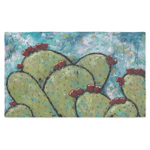 Artistic Pashmina Scarf | Sue Allemand - Along the Coast | Cactus Blooming
