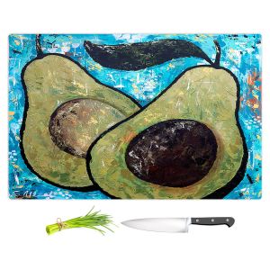 Artistic Kitchen Bar Cutting Boards | Sue Allemand - Sustenance | Avocado fruit still life