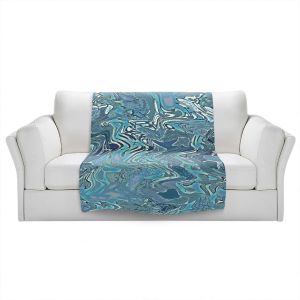 Artistic Sherpa Pile Blankets | Susie Kunzelman - Agate 2 | Abstract pattern