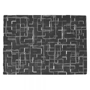 Countertop Place Mats | Susie Kunzelman - Geometrics Drizzle | Lines square rectangles pattern