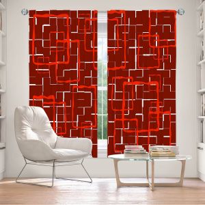 Decorative Window Treatments | Susie Kunzelman - Geometrics Hottie | Lines square rectangles pattern
