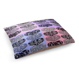 Decorative Dog Pet Beds | Susie Kunzelman - Hearts in Lavenders | love pattern pop art