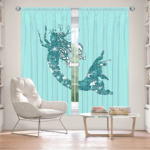 Decorative Window Treatments | Susie Kunzelman - Mermaid II Aqua