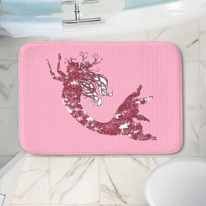 Decorative Bathroom Mats | Susie Kunzelman - Mermaid II Dark Pink