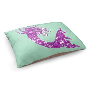 Decorative Dog Pet Beds | Susie Kunzelman - Mermaid II Mint Purple