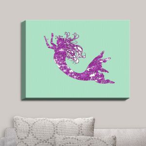 Decorative Canvas Wall Art | Susie Kunzelman - Mermaid II Mint Purple