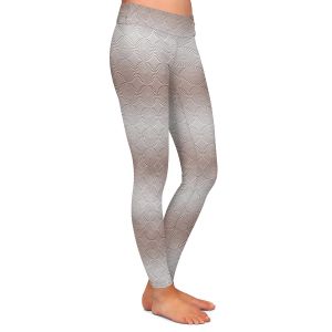 Casual Comfortable Leggings | Susie Kunzelman - North East 1 Tan | Stripe pattern