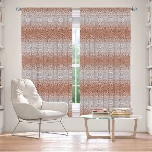 Decorative Window Treatments | Susie Kunzelman - North East 2 Salmon | Stripe pattern