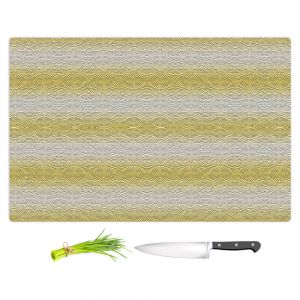 Artistic Kitchen Bar Cutting Boards | Susie Kunzelman - North East 2 Spicy Mustard | Stripe pattern