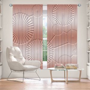 Decorative Window Treatments | Susie Kunzelman - North East 3 Salmon | Stripe pattern