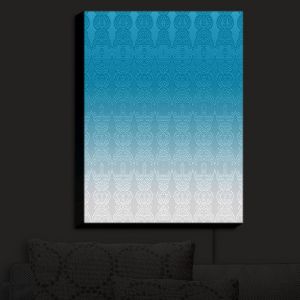 Nightlight Sconce Canvas Light | Susie Kunzelman - Ombre Pattern I Aqua | Ombre Pattern