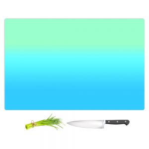 Artistic Kitchen Bar Cutting Boards | Susie Kunzelman - Ombre Turquoise Mint Blue