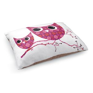 Decorative Dog Pet Beds | Susie Kunzelman's Owl Argyle Pink