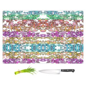 Artistic Kitchen Bar Cutting Boards | Susie Kunzelman - Rainbow Ribbons Pastel