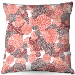 Throw Pillows Decorative Artistic | Susie Kunzelman - Spinners Mango | Abstract