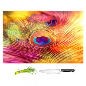 Artistic Kitchen Bar Cutting Boards | Sylvia Cook - Peacock Feather