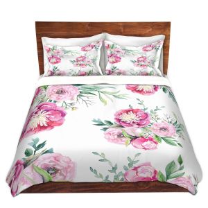 Artistic Duvet Covers and Shams Bedding | Sylvia Cook - Spring Flowers 2 | floral flower pattern