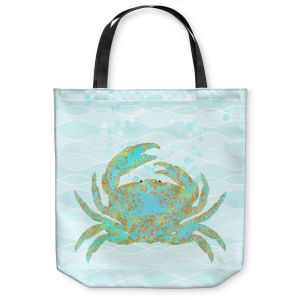 Unique Shoulder Bag Tote Bags | Tina Lavoie - Kramer Crab | Ocean Nature Sealife