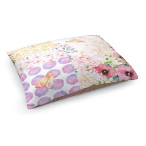 Decorative Dog Pet Beds | Tina Lavoie - Lazy Summer 1 | Flower Pattern Insect Nature