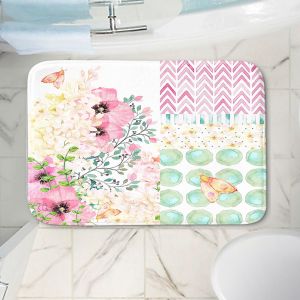 Decorative Bathroom Mats | Tina Lavoie - Lazy Summer 2 | Flower Pattern Insect Nature