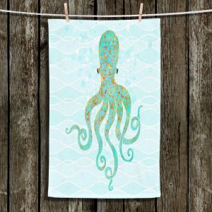Unique Bathroom Towels | Tina Lavoie - Olivia Octopus | Ocean Nature Sealife