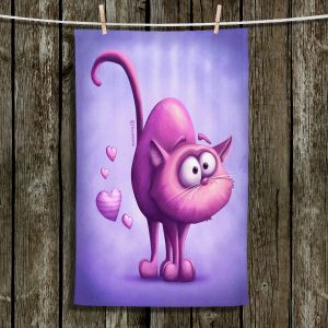 Unique Hanging Tea Towels | Tooshtoosh - The Cat II | Cat Animals Hearts