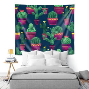 Artistic Wall Tapestry | Noonday Design - Cacti | Cactus Pattern