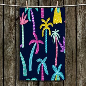 Unique Bathroom Towels | Noonday Design - Neon trees | Palm Trees Psychedelic