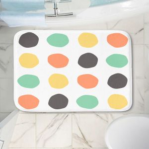 Decorative Bathroom Mats | Traci Nichole Design Studio - Oblong Dots Multi Square