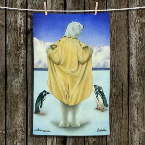 Unique Bathroom Towels | Will Bullas - Northern Exposure | polar bear animal penguin glacier arctic north pole trench coat joke pun
