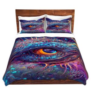Artistic Duvet Covers and Shams Bedding | Wumples - Sea Monster Eye | Psychedelic