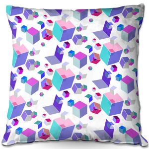 Throw Pillows Decorative Artistic | Yasmin Dadabhoy - Cubes 2A | Geometric Pattern