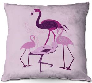 Throw Pillows Decorative Artistic | Yasmin Dadabhoy - Flamingo 2 Pink | bird nature simple pop art