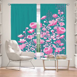 Decorative Window Treatments | Yasmin Dadabhoy - Floral Bed 1 | flower nature pattern