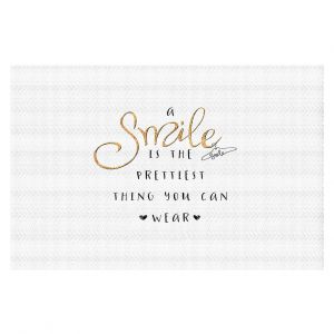 Decorative Floor Coverings | Zara Martina - A Smile Gold Sparkle | Inspiring Typography Lady Like