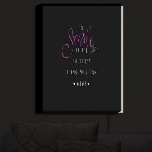 Nightlight Sconce Canvas Light | Zara Martina - A Smile Pink Sparkle Black