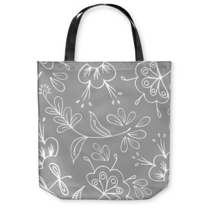 Unique Shoulder Bag Tote Bags | Zara Martina - Grey Flora Mix