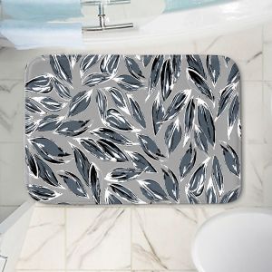 Decorative Bathroom Mats | Zara Martina - Grey Leafy Layers