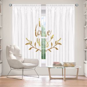 Decorative Window Treatments | Zara Martina - I Love Us Gold White