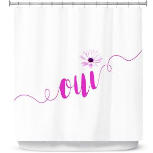 Premium Shower Curtains | Zara Martina - Oui Daisy Pattern Pink