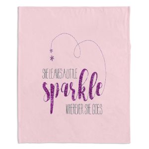 Decorative Fleece Throw Blankets | Zara Martina - She Sparkles Pinks