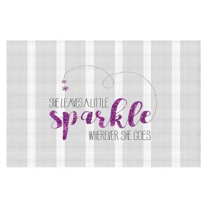 Decorative Floor Coverings | Zara Martina - She Sparkles Stripe Grey Pink