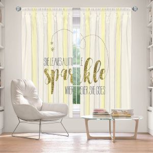 Decorative Window Treatments | Zara Martina - She Sparkles Stripe Yellow Gold