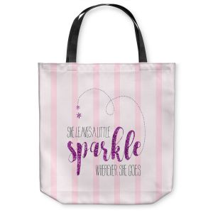 Unique Shoulder Bag Tote Bags |Zara Martina - She Sparkles Stripe ll Pinks