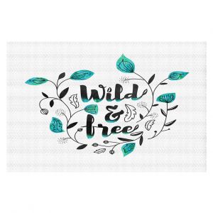 Decorative Floor Coverings | Zara Martina - Wild and Free Teal | Inspiring Typography